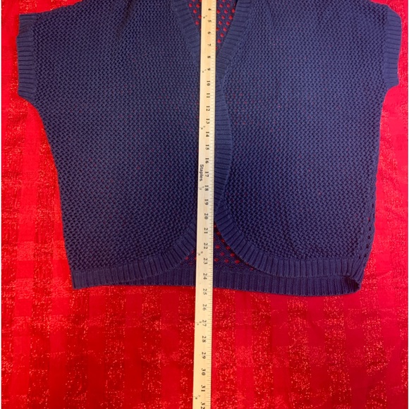 Cynthia Rowley Dark Blue Knit Cardigan, Size M - Picture 6 of 7